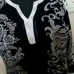 Black Kurti With Beautiful Designs