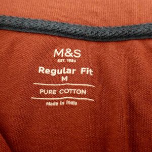 M&S cotton Tshirt in Rust color