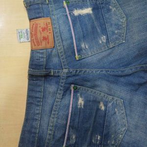 Surplus Ripped Straight Slim Fit Jeans For Woman