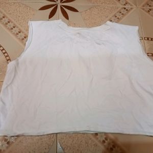 Bonkers Sleeveless White Top