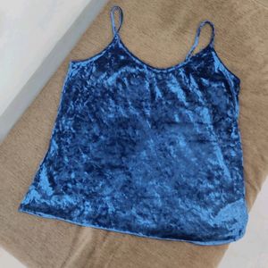 Blue Velvet Slip Top