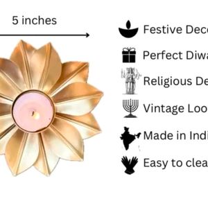 Combo 10 Pcs.lotus Shape Diya For Diwali Decoratio