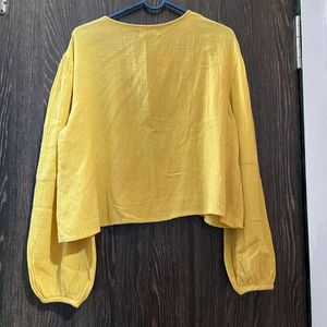 Yellow Embroidery Top