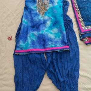 Patiyala Kurta Set With Dupatta