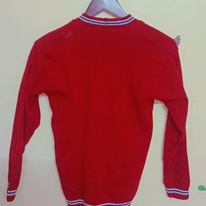 Korean Maroon Old School Sweater (Women)