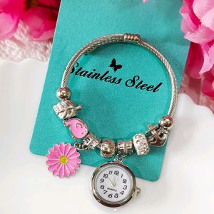 Charms With Watch Kada Bracelet