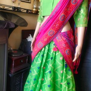 Laapaata Ladies Jamdani Cotton Lehenga With Choli