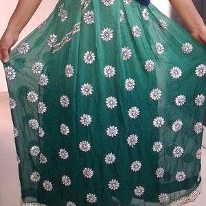 Long Slit Kurti Lehenga With Dupatta