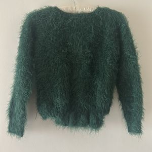 Bottle Green New Furry Sweater