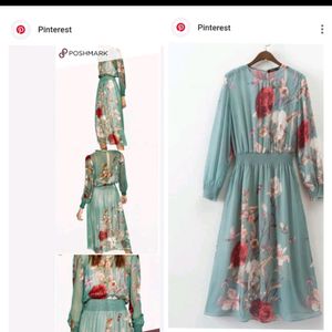 Pinteresty Beutiful Long Sleeve Floral Dress