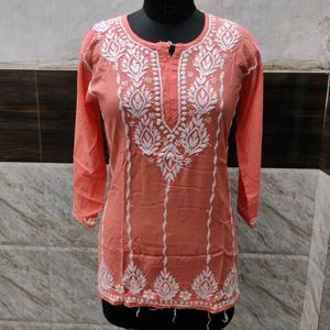 Short chikankari top  For Women