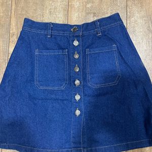 High Waist Denim Skirt