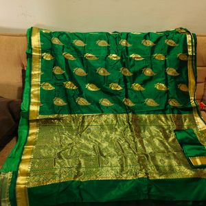 Green New Banarasi Silk Saree