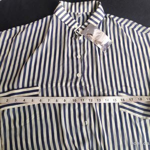 Blue Stripes Korean Shirt - L/XL