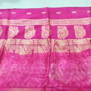 Pink Colored Beautiful Saree 💕