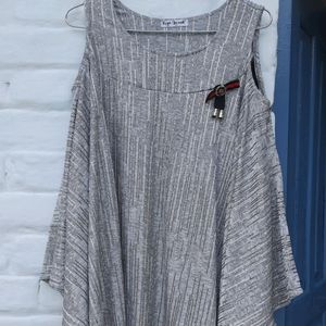 Women Grey Ponchu Top