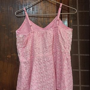 Chikankari Top In Pink Colour