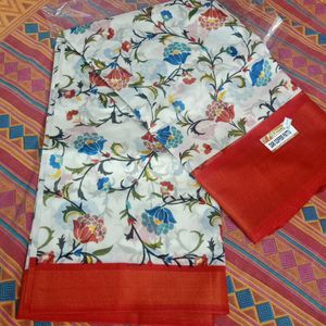 Zari Copper Floral Saree Daily Wear Rs 350