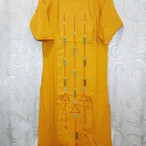 Elegant Mustard Yellow Kurti