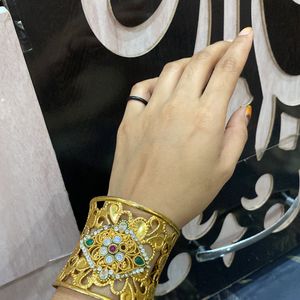 Golden Kada Free Size Stone Work