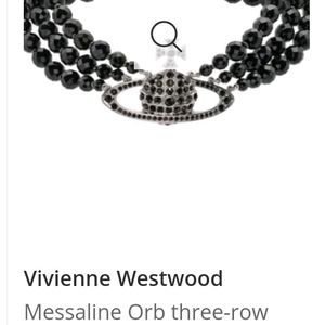 Vivienne Westwood Row Large Choker Black Necklace