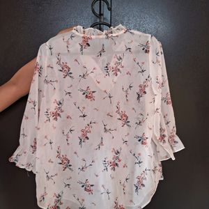 Floral White Top