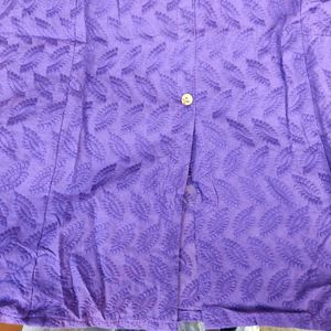 Chikankari Kurta - Purple