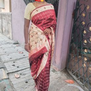 Pure Silk Ikkat Weave Saree