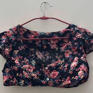 Floral Crop Top💓#floraltop #croptop #forever21