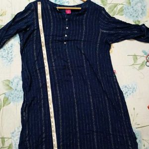 Shimmer Navy Blue Kurta (XXL)