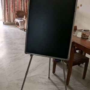 6 Feet. 3 Leg Metal Stand with White & Black Board