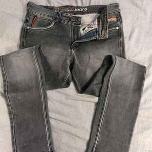 Men's Charcoal Black Colored Jeans