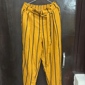 Mustard And Black Trousers