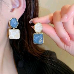 Korean Water Marble Earrings Combo Of 3