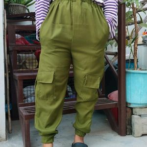 Olive Green Jogger High Waist