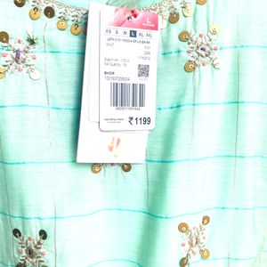 Beautiful Mint Color Kurti Size L