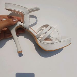 Beautiful White Heel Sandal