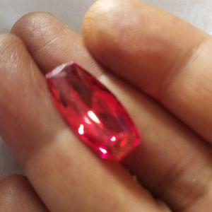 Pink  Boat shape Zircon Stone Lab Certified