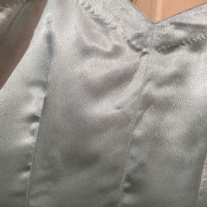 Grey Satin Kurta