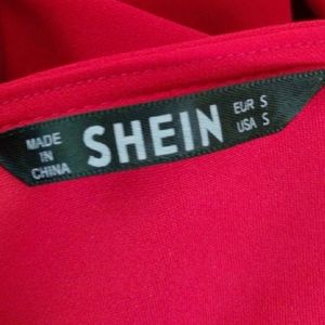 Red Asymmetrical Gown -Shein