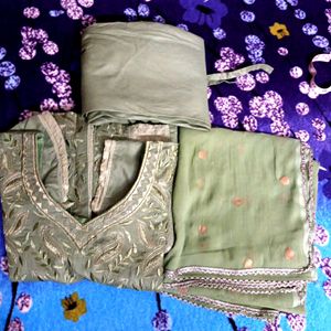 Festive Wear Suit With Churidar And Dupatta