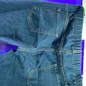 Elastic Jeans From Upper Portion Blue Colour Jeans Size XL