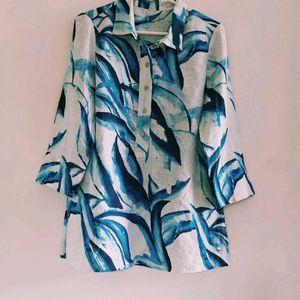 🌊Sea-waves Pattern Tunic (Shirt Style)