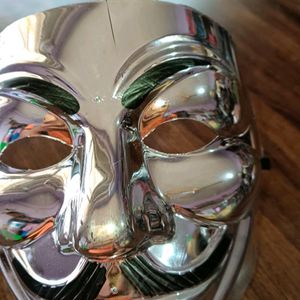 Hacker Mask Golden And Silver