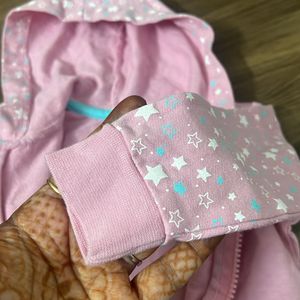 Pink Stars Hoodie Pant Set- Cotton