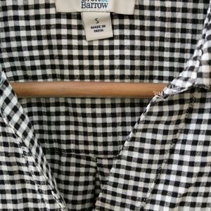 Black and White Checkered Button-Up Shirt