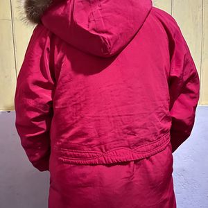 Long Jacket With Detachable Hood