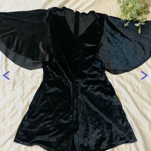 Black Velvet Playsuit