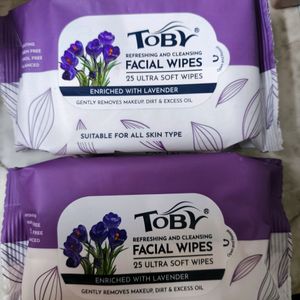 Toby Facial Wipes 25 Pulls (2 Pic)