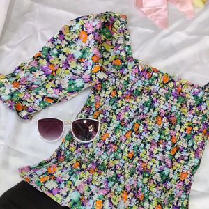 Gap Floral Smocked Top